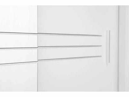 Hiroko 3 Door Sliding Wardrobe 250cm - White or Grey