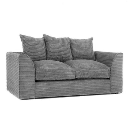 Porto Jumbo Cord 2 Seater Sofa - Grey