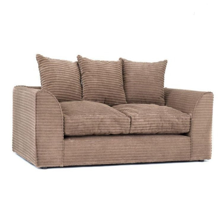 Porto Jumbo Cord 2 Seater Sofa - Grey