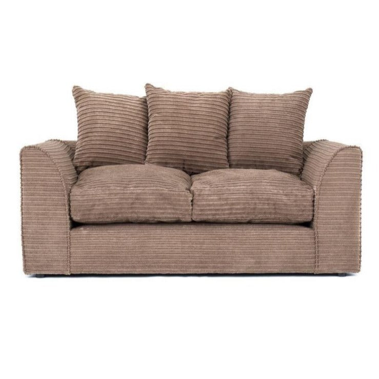 Porto Jumbo Cord 2 Seater Sofa - Grey