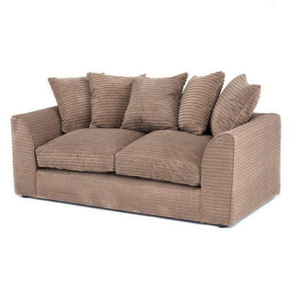 Porto Jumbo Cord 3 Seater Sofa - Grey