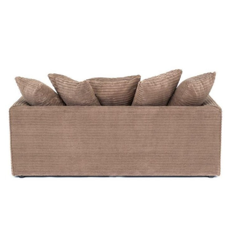 Porto Jumbo Cord 3 Seater Sofa - Brown