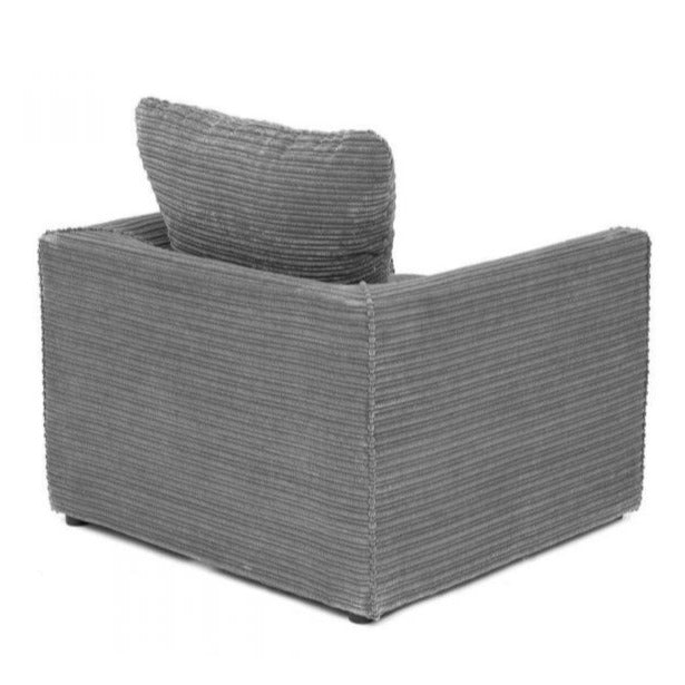 Porto Jumbo Cord Armchair - Grey