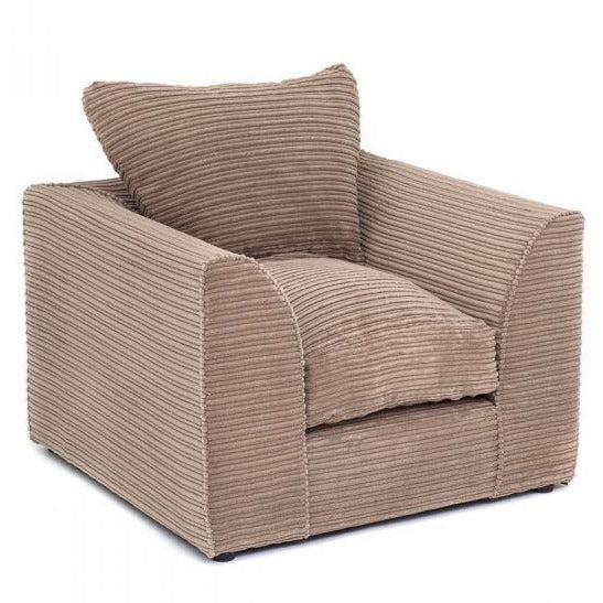 Porto Jumbo Cord Armchair - Grey