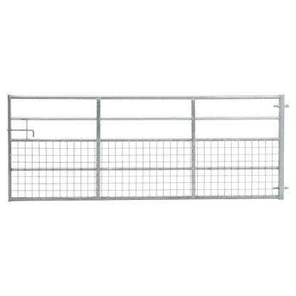 Durable Half Mesh Galvanized Metal Field Gate