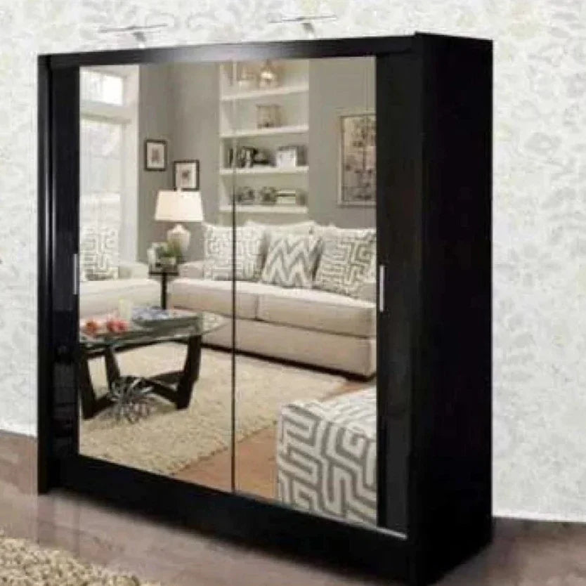 Chicago II Sliding Door Wardrobe - Black and 5 Colours 5 Sizes