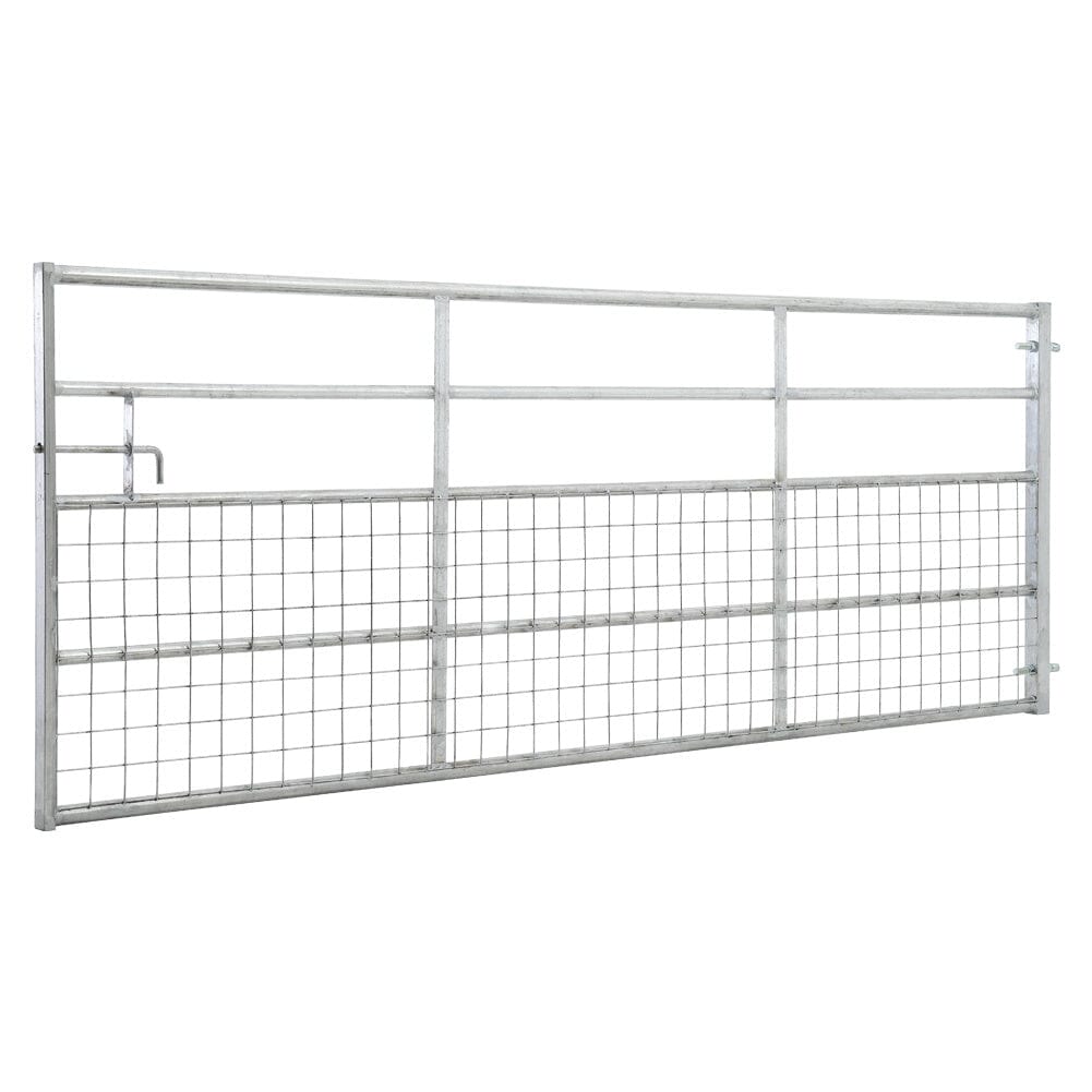 Durable Half Mesh Galvanized Metal Field Gate