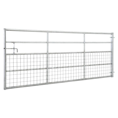 Durable Half Mesh Galvanized Metal Field Gate