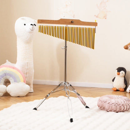 36-Bar Chimes Percussion Instrument with Portable Bag-Golden