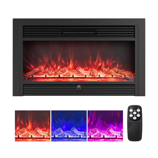 36-Inch Electric Fireplace Insert with Remote Control-36 inch
