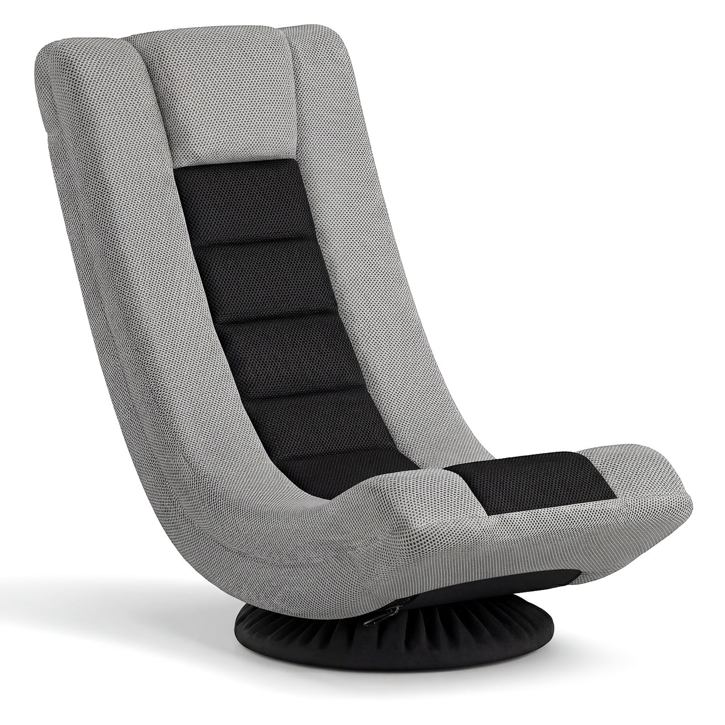 360° Swivel Gaming Chair 4 Position Adjustable Folding Floor Sofa-Black and Grey