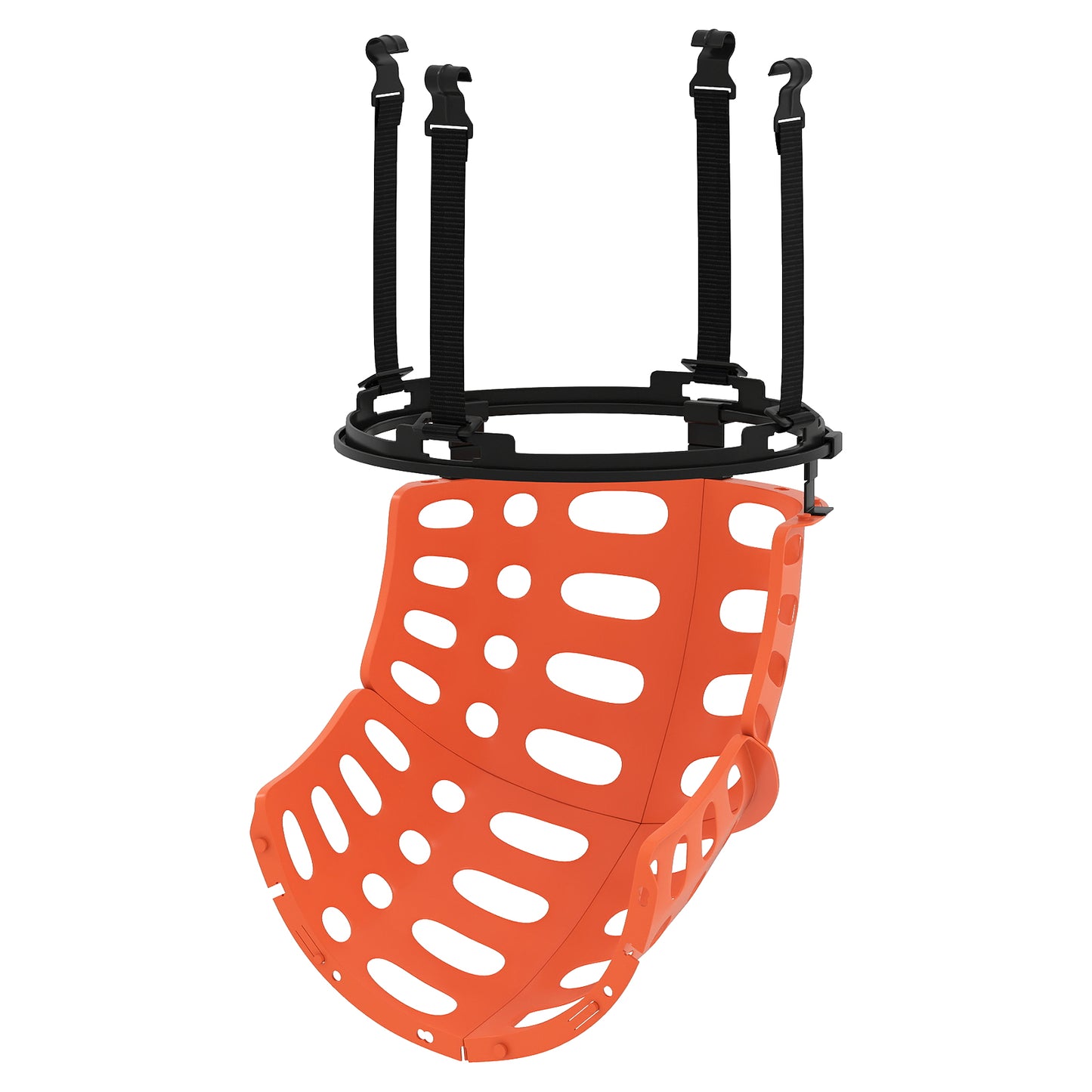 360° rotating basketball rebounder with 4 tool-free hooks