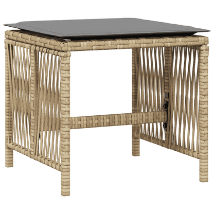 vidaXL 9 Piece Garden Dining Set with Cushions Mix Beige Poly Rattan 3