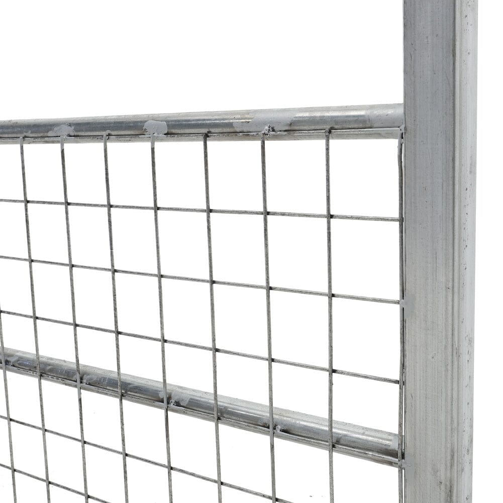 Durable Half Mesh Galvanized Metal Field Gate
