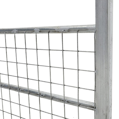 Durable Half Mesh Galvanized Metal Field Gate