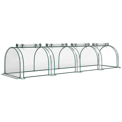 Outsunny 395  x 100 cm Low Tunnel Greenhouse - Clear