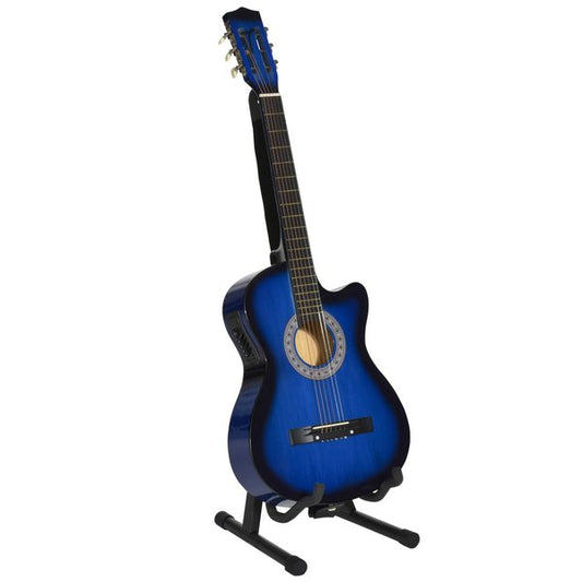 38'' Electric Acoustic Guitar, Basswood - Blue