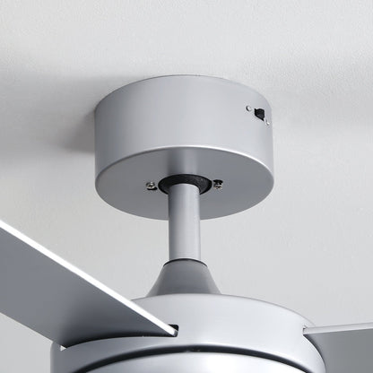Silver 3 Blade Ceiling Fan with LED Lamp & Remote Control 42Inch