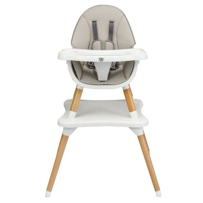 4 in 1 Baby High Chair Infant  Feeding Seat-Grey