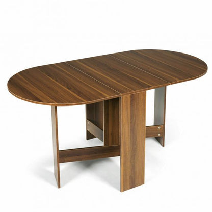 Wooden Folding Dining Table with 3 Convertible Shapes