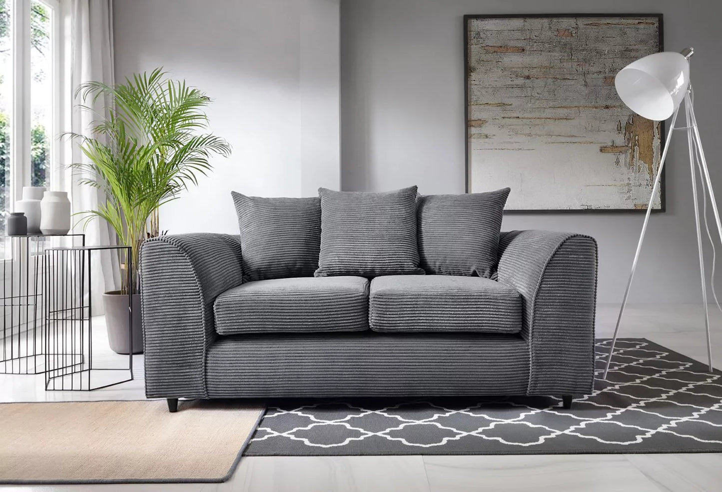 Jill Jumbo 3+2 Seater Sofa - Grey