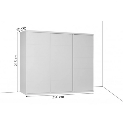 Artimas II Sliding Door Wardrobe 250cm - Grey Matt