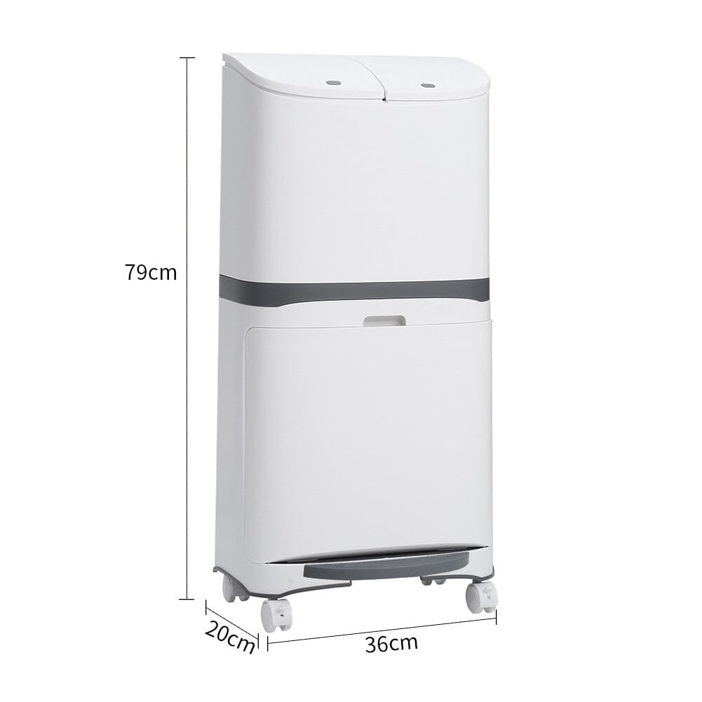 48L Plastic Step On Multi-Compartments Rubbish & Recycling Bin