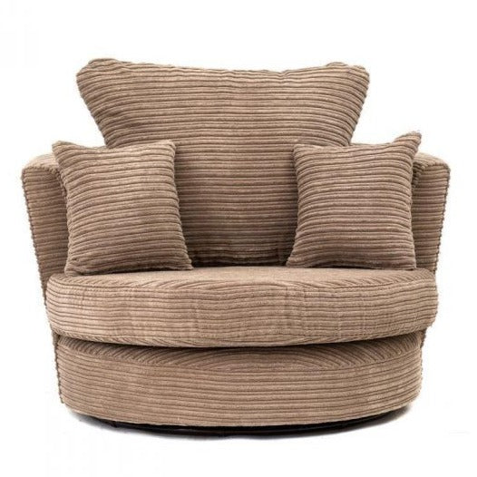 Sofa narożna Porto Jumbo Cord - czarna