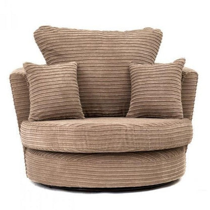 Sofa narożna Porto Jumbo Cord - czarna