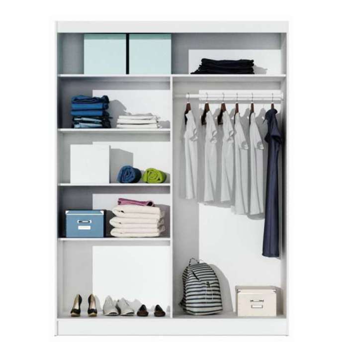 Graphite Mirrored Sliding Door Wardrobe 160cm – NORWICH