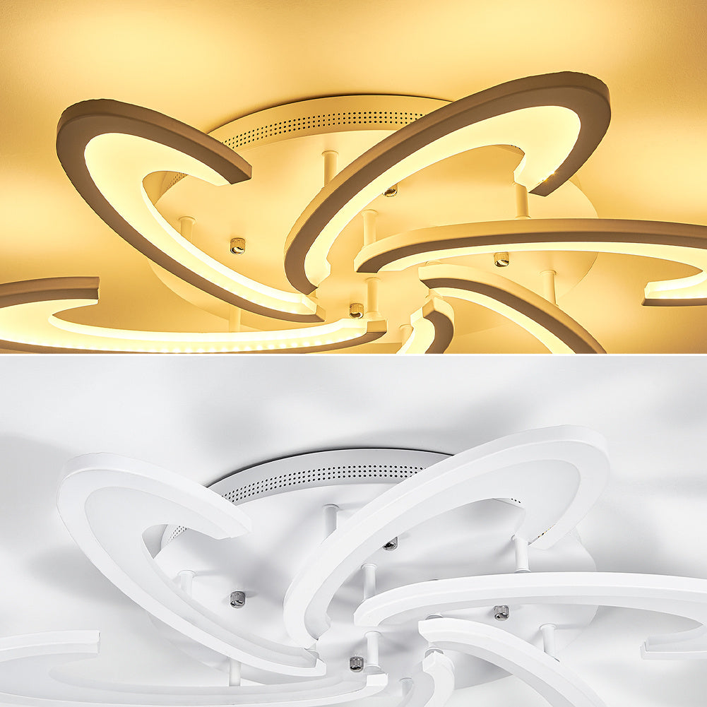 73cm Dia. Modern LED Ceiling Light Acrylic Petal Pendant Lights