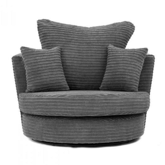 Sofa narożna Porto Jumbo Cord - brązowa