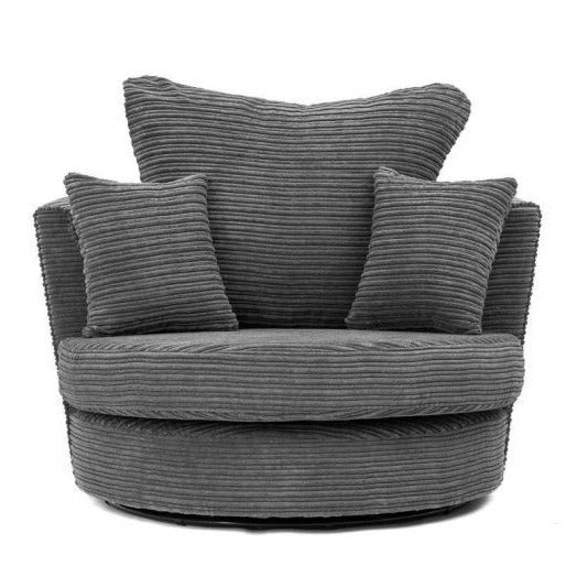 Fotel obrotowy Porto Jumbo Cord - szary