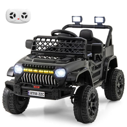 3 Speeds Battery Powered Kids Ride on Truck Car with Parental Remote-Black