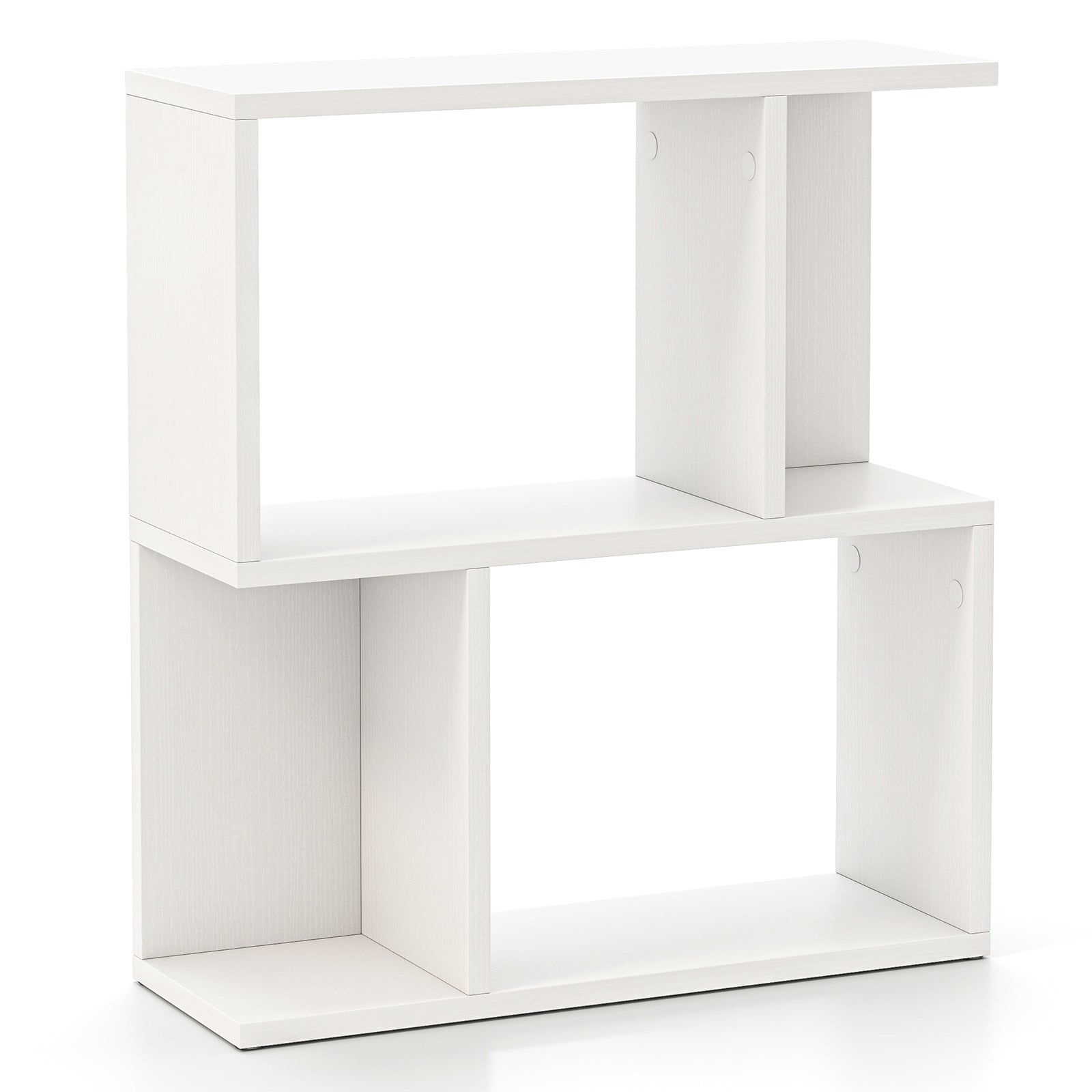 3-Tier Freestanding Bookshelf for Home Office-White