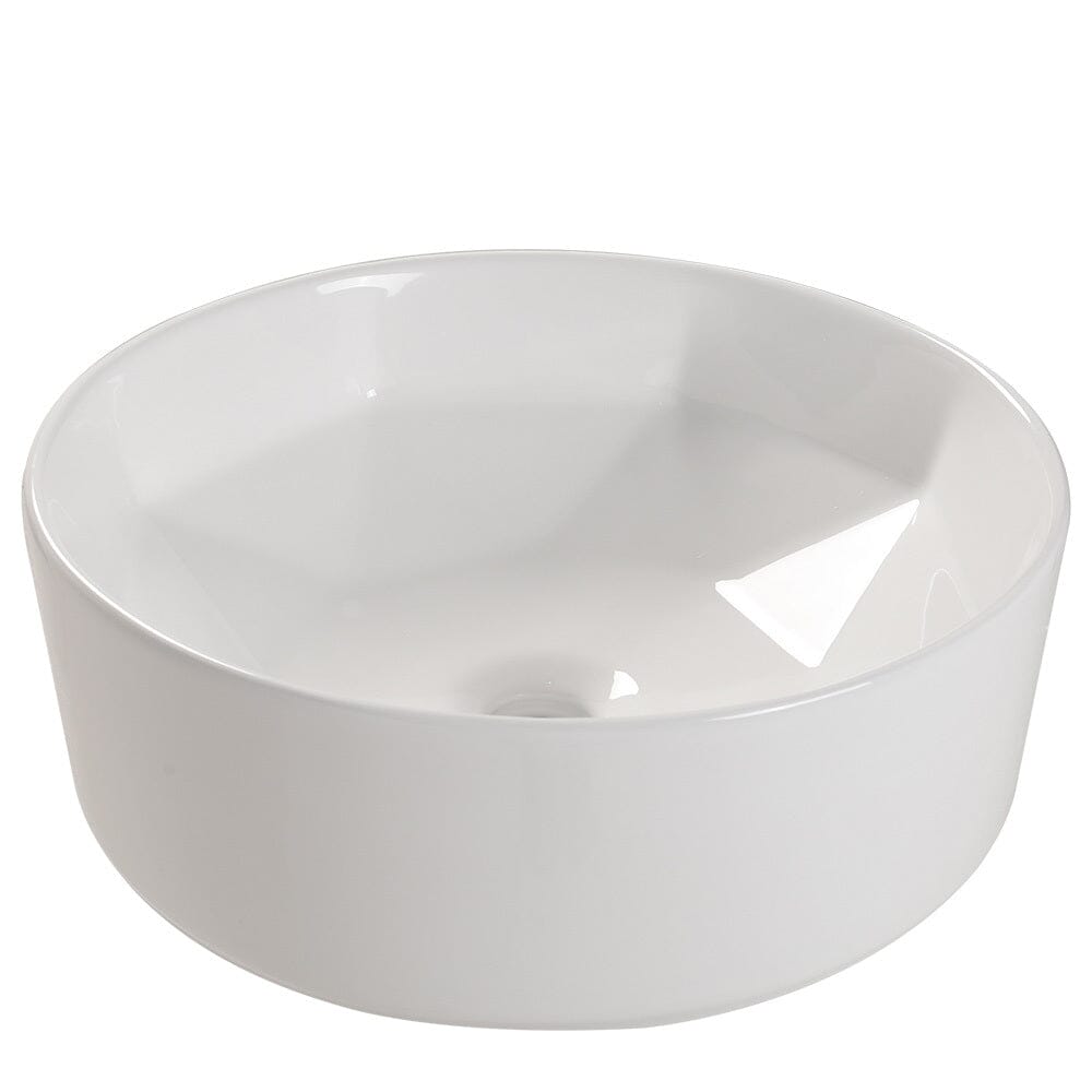 40.5cm Dia. Modern Style Round White Bathroom Sink