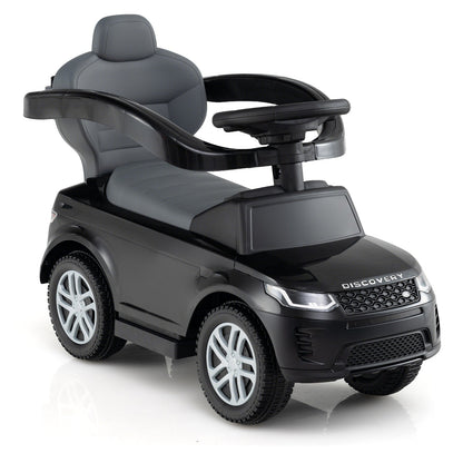 3 in 1 Push Car for Toddlers Licensed Land Rover Discovery Ride on Toy-Black