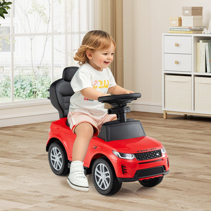 3 in 1 Push Car for Toddlers Licensed Land Rover Discovery Ride on Toy-Red