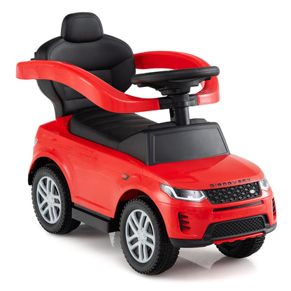 3 in 1 Push Car for Toddlers Licensed Land Rover Discovery Ride on Toy-Red