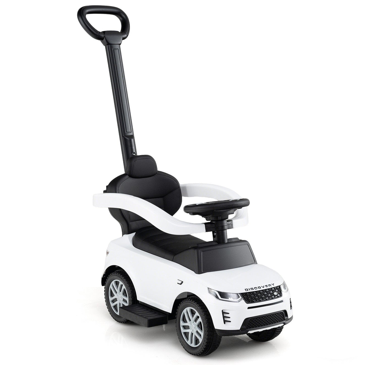 3 in 1 Push Car for Toddlers Licensed Land Rover Discovery Ride on Toy-White