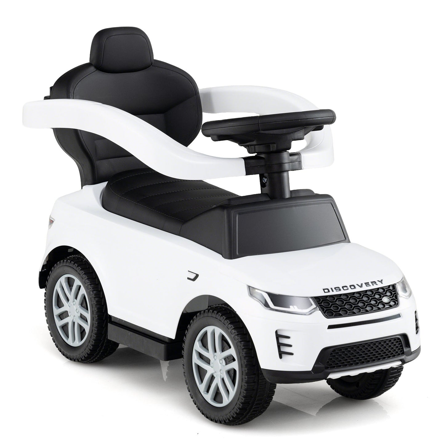 3 in 1 Push Car for Toddlers Licensed Land Rover Discovery Ride on Toy-White