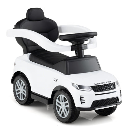 3 in 1 Push Car for Toddlers Licensed Land Rover Discovery Ride on Toy-White