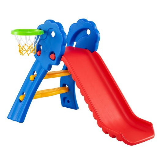 3 in 1 Toddler Slide with Basketball Hoop for Indoor and Outdoor Playground