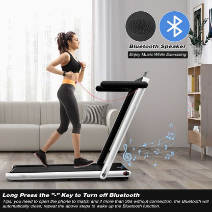 2.25 HP Foldable Treadmill 3 in 1 Walking Pad Under Desk Treadmill-Silver