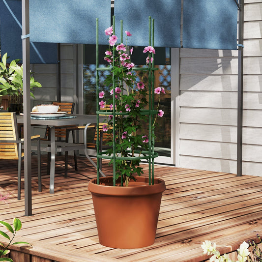3 Pack 60 inch Adjustable Tall Plant Support Trellis for Climbing Plants