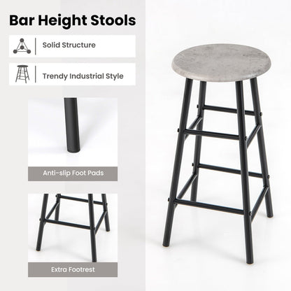 Counter Height Dining Table Set for Bistro Living Room-Grey