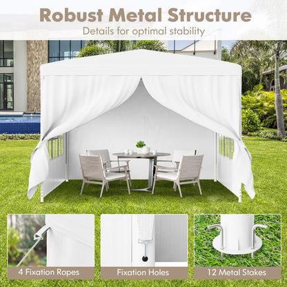 3x3m garden tent with 4 removable side walls &amp; windows ideal for weddings