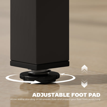 HOMCOM Rectangular Bar Table, Wood Effect Pub Coffee Table for Small Space, Breakfast Dining, Kitchen, Industrial, Rustic Brown