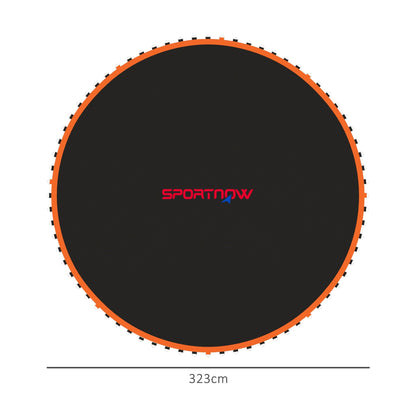 SPORTNOW Replacement Trampoline Mat with Spring Pull Tool, 72 V-Hooks, for 12ft Trampoline using 14cm Springs, Orange