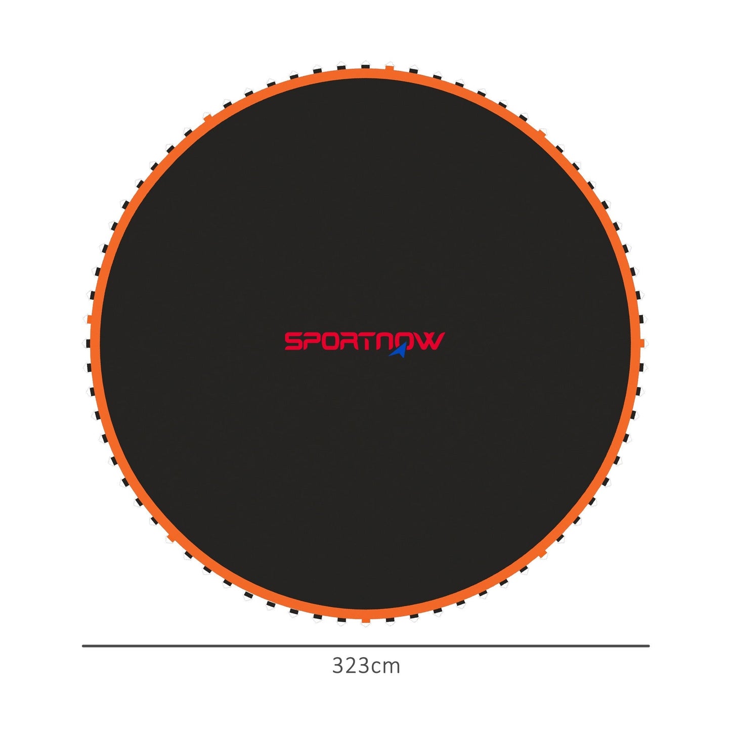 SPORTNOW Replacement Trampoline Mat with Spring Pull Tool, 72 V-Hooks, for 12ft Trampoline using 14cm Springs, Orange